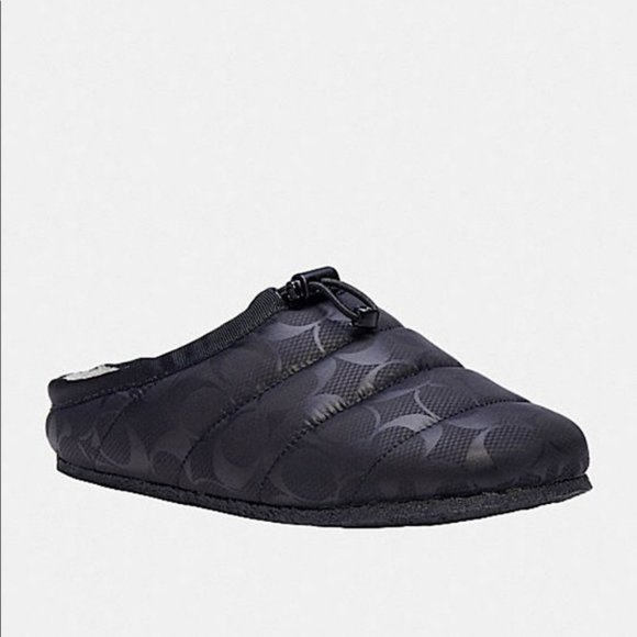 NWT Coach Rachelle Slippers Black Puffer Slip On Size 6 B - Picture 3 of 12